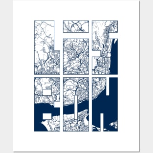 Lisbon, Portugal City Map Typography - Coastal Posters and Art